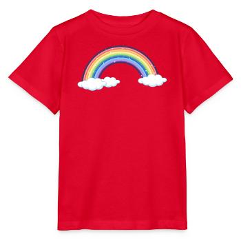 Vibrant Rainbow Over Clouds - Stanley/Stella MINI CREATOR Kids’ T-Shirt - red - Front - Jaiden (125cm)