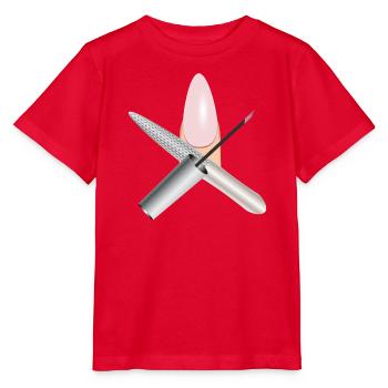 Ongles manucure avec lime à ongles et vernis à ongles - T-shirt bio MINI CREATOR Stanley/Stella Enfant - rouge - Devant - Jaiden (125cm)