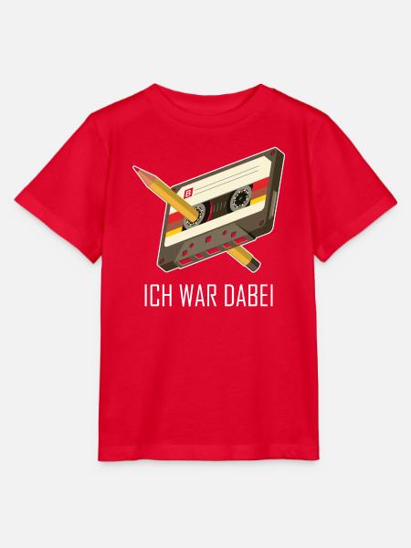 Kassette Bleistift 80er 90er Erinnerung Geschenk - Stanley/Stella Kinder T-Shirt MINI CREATOR - Rot