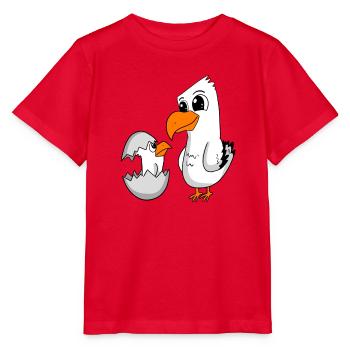 Mouette avec bébé Mouette - T-shirt bio MINI CREATOR Stanley/Stella Enfant - rouge - Devant - Jaiden (125cm)