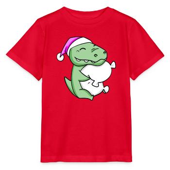 Crocodile with pillow and sleeping cap - Stanley/Stella MINI CREATOR Kids’ T-Shirt - red - Front - Jaiden (125cm)