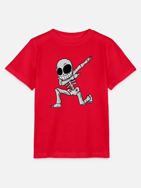 Skelett dabbing - Stanley/Stella Kinder T-Shirt MINI CREATOR - Rot