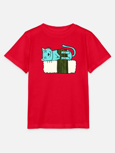Sushi Katze - Stanley/Stella Kinder T-Shirt MINI CREATOR - Rot