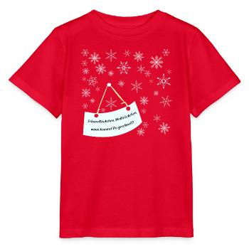 Schneeflocken und Weihnachtslied - Stanley/Stella Kinder T-Shirt MINI CREATOR  - Rot - Vorne - Jaiden (125cm)