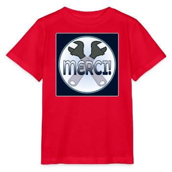 MERCI - outils de pince - ARTISAN - T-shirt bio MINI CREATOR Stanley/Stella Enfant - rouge - Devant - Jaiden (125cm)