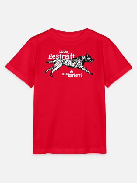 lieber gestreift als kleinkariert - weiß - Stanley/Stella Kinder T-Shirt MINI CREATOR - Rot