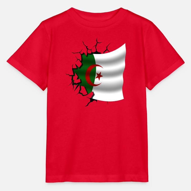 Algérie - Algérie - Drapeau déchiré - T-shirt bio MINI CREATOR Stanley/Stella Enfant - rouge