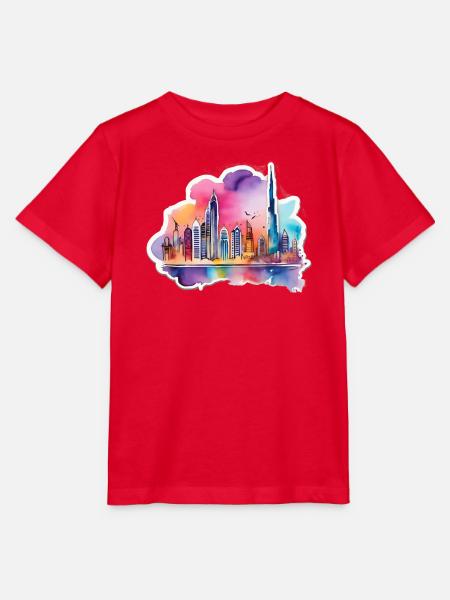 Skyline - Stanley/Stella Kinder T-Shirt MINI CREATOR - Rot