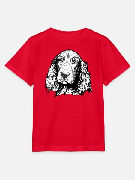 Irish Setter Portrait sw - Stanley/Stella Kinder T-Shirt MINI CREATOR  - Rot