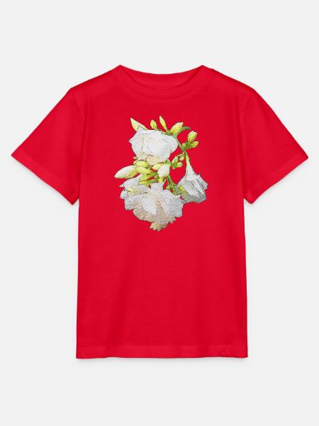 olianderblüten Zweig seitlich, blühen - Stanley/Stella Kinder T-Shirt MINI CREATOR - Rot