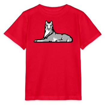 Loup solitaire tchétchène - T-shirt bio MINI CREATOR Stanley/Stella Enfant - rouge - Devant - Jaiden (125cm)