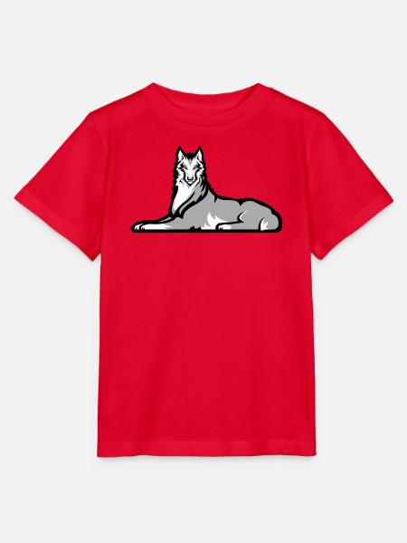 Loup solitaire tchétchène - T-shirt bio MINI CREATOR Stanley/Stella Enfant - rouge