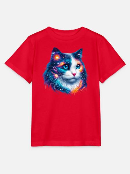 Katze - Stanley/Stella Kinder T-Shirt MINI CREATOR - Rot
