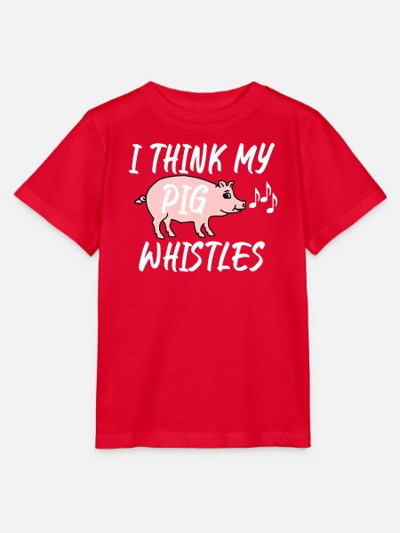 I think my pig whistles - Stanley/Stella MINI CREATOR Kids’ T-Shirt - red