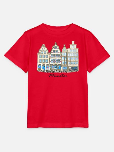 Münster Prinzipalmarkt, Häuserzeile, Deutschland - Stanley/Stella Kinder T-Shirt MINI CREATOR  - Rot