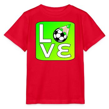 ICH LIEBE ES, FUSSBALL ZU SPIELEN - Stanley/Stella Kinder T-Shirt MINI CREATOR  - Rot - Vorne - Jaiden (125cm)