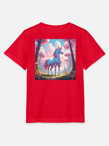 Einhorn im Zauberwald - Stanley/Stella Kinder T-Shirt MINI CREATOR - Rot
