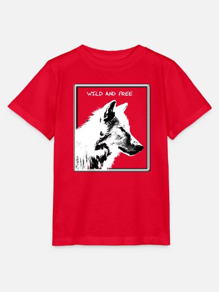 Wolf - Stanley/Stella Kinder T-Shirt MINI CREATOR - Rot