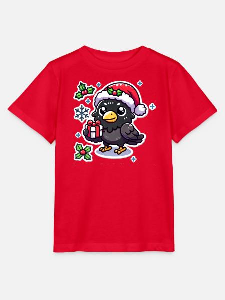 Festive Crow Mischief - Stanley/Stella Kinder T-Shirt MINI CREATOR  - Rot