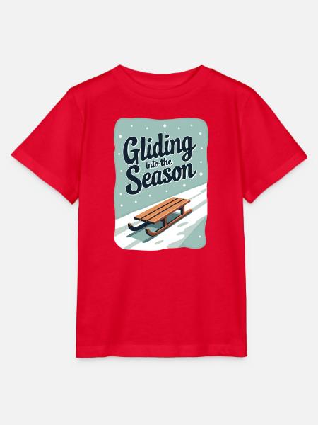 Gliding into the Season - Stanley/Stella Kinder T-Shirt MINI CREATOR  - Rot