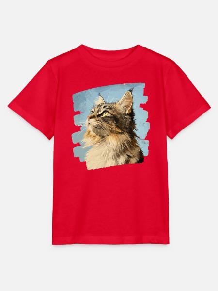 Maine Coon - Stanley/Stella Kinder T-Shirt MINI CREATOR  - Rot