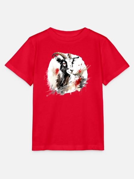 Chinesisches Sternzeichen Ziege - Stanley/Stella Kinder T-Shirt MINI CREATOR - Rot