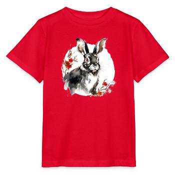 Chinesisches Sternzeichen Hase - Stanley/Stella Kinder T-Shirt MINI CREATOR  - Rot - Vorne - Jaiden (125cm)