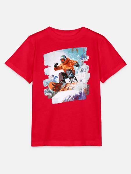 Snowboarder Pulverschnee - Stanley/Stella Kinder T-Shirt MINI CREATOR - Rot
