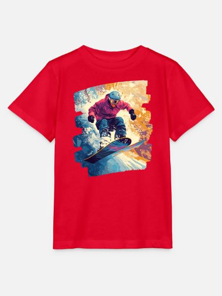 Snowboarder Pulverschnee - Stanley/Stella Kinder T-Shirt MINI CREATOR  - Rot