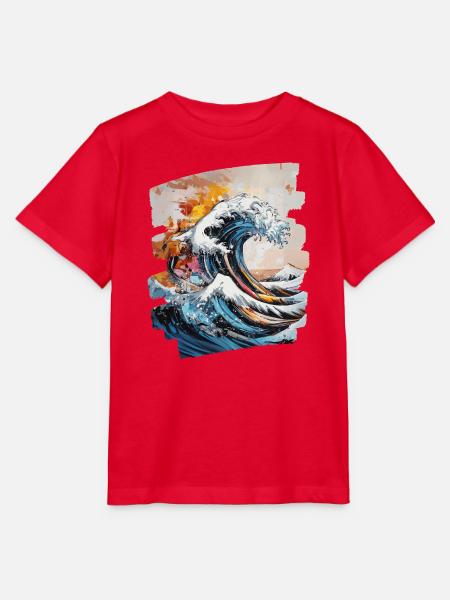 Wellen und Meer - Stanley/Stella Kinder T-Shirt MINI CREATOR - Rot