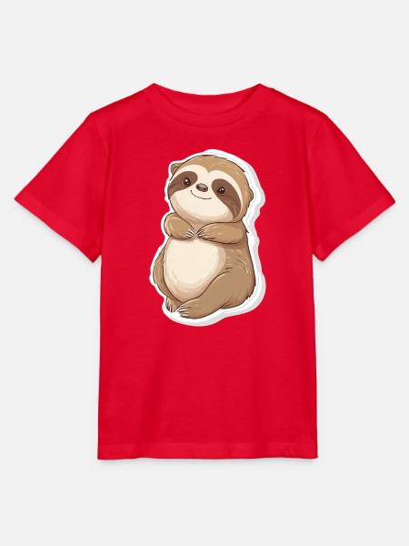 Faultier - Stanley/Stella Kinder T-Shirt MINI CREATOR - Rot