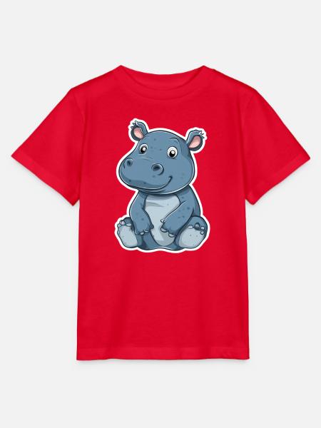 Nilpferd - Stanley/Stella Kinder T-Shirt MINI CREATOR - Rot
