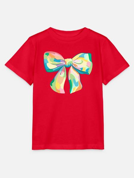Happy Bow - Stanley/Stella Kinder T-Shirt MINI CREATOR  - Rot
