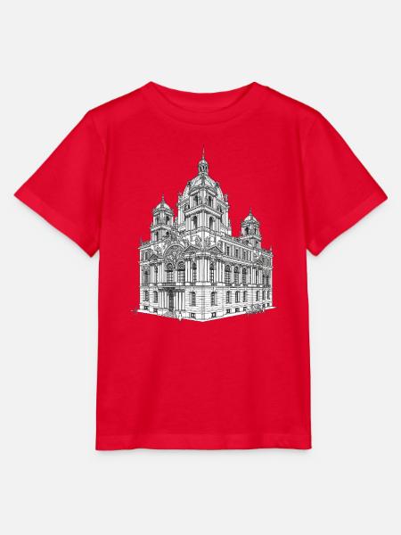 Historisches Barockgebäude Illustration - Stanley/Stella Kinder T-Shirt MINI CREATOR  - Rot