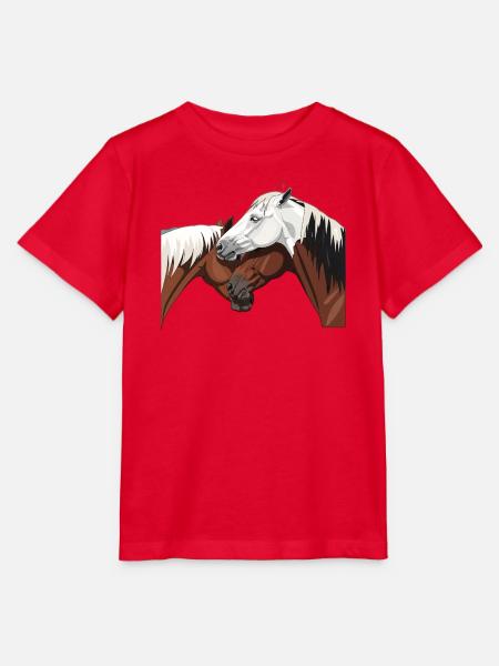 Pferde Verbindung - beste Freunde - Stanley/Stella Kinder T-Shirt MINI CREATOR - Rot