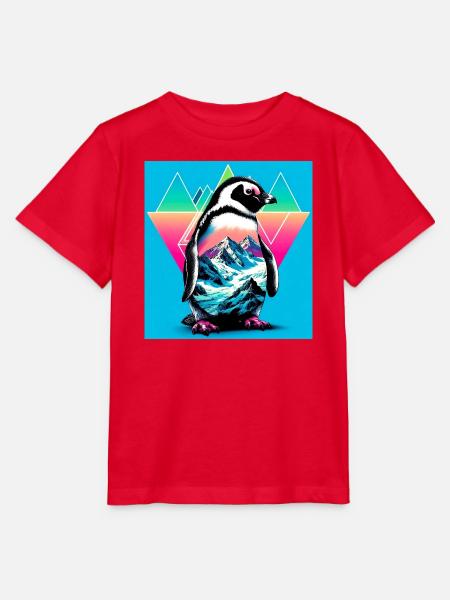 Pinguin - Stanley/Stella Kinder T-Shirt MINI CREATOR - Rot