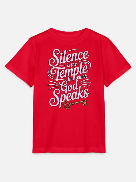 Silence – God Speaks Design - Stanley/Stella Kinder T-Shirt MINI CREATOR  - Rot