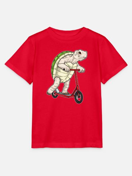 Schildkröte Tretroller - Stanley/Stella Kinder T-Shirt MINI CREATOR  - Rot