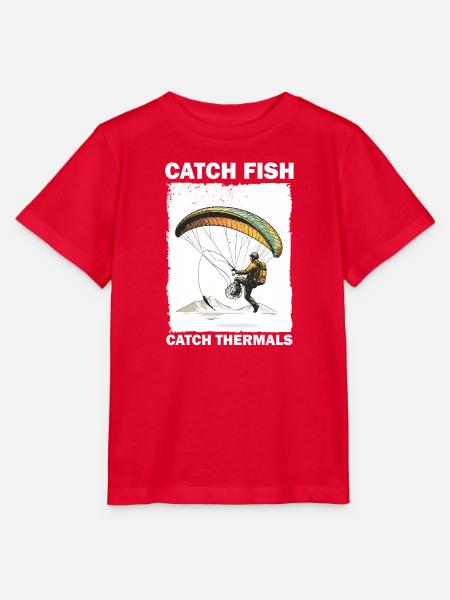 Fischfang mit Paraglider und Thermals - Stanley/Stella Kinder T-Shirt MINI CREATOR  - Rot