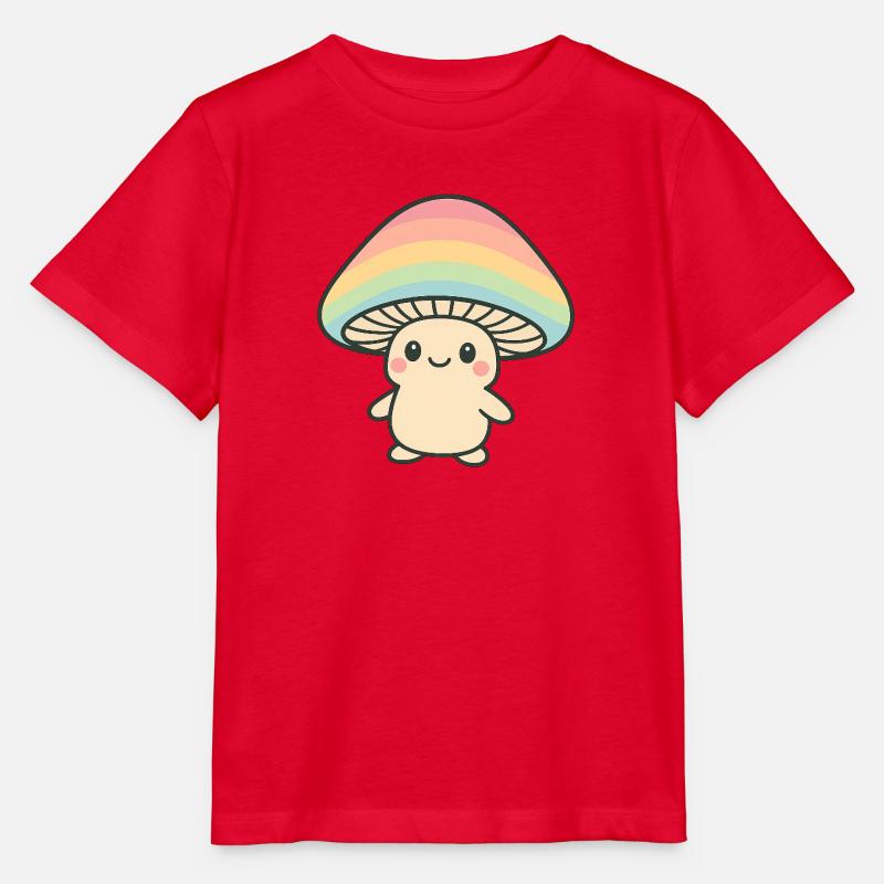 Champignon avec chapeau arc-en-ciel - T-shirt bio MINI CREATOR Stanley/Stella Enfant - rouge