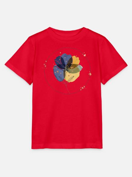 Aquarell Blumenkreis - Stanley/Stella Kinder T-Shirt MINI CREATOR - Rot