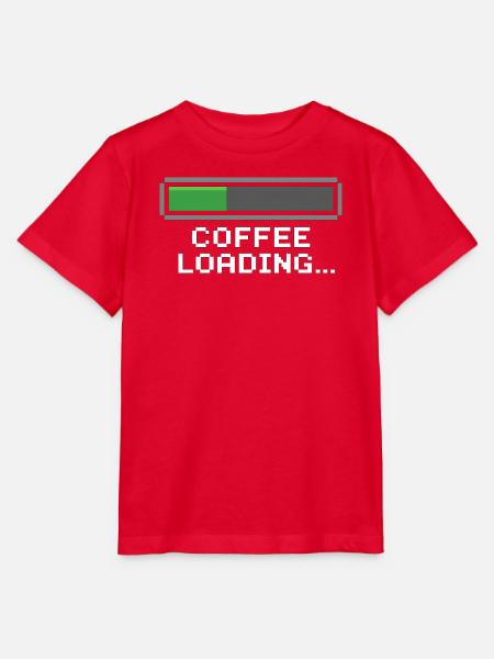 Kaffee Ladebalken Pixel - Stanley/Stella Kinder T-Shirt MINI CREATOR - Rot