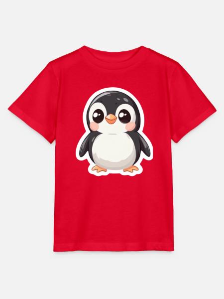 Pinguin - Stanley/Stella Kinder T-Shirt MINI CREATOR - Rot