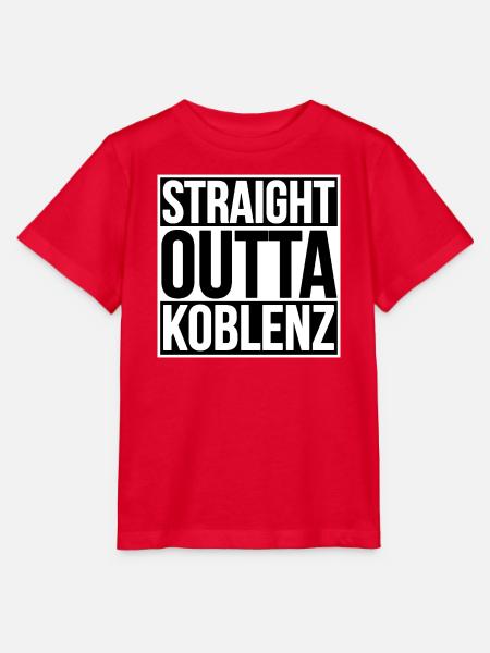 STRAIGHT OUTTA KOBLENZ - Stanley/Stella Kinder T-Shirt MINI CREATOR - Rot