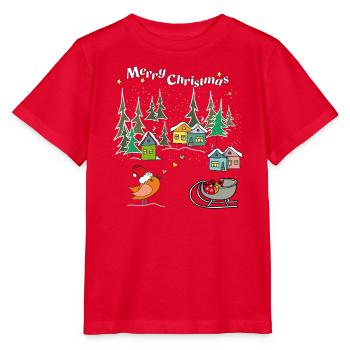 Merry Xmas - Stanley/Stella MINI CREATOR Kids’ T-Shirt - red - Front - Jaiden (125cm)