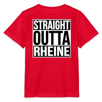 STRAIGHT OUTTA RHEINE - Stanley/Stella Kinder T-Shirt MINI CREATOR  - Rot - Vorne - Jaiden (125cm)