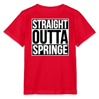 TOUT DROIT SORTI DE SPRINGE - T-shirt bio MINI CREATOR Stanley/Stella Enfant - rouge - Devant - Jaiden (125cm)