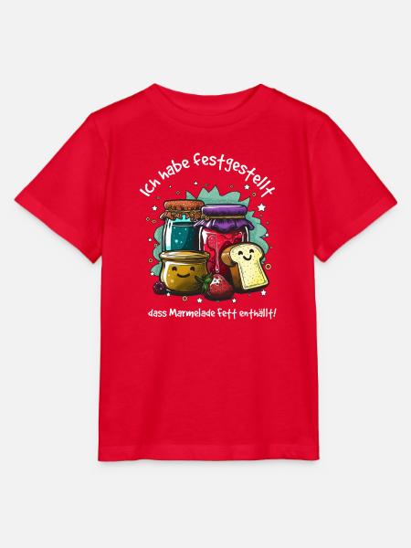 Kunterbunte Marmeladenfreude, Reim, Früchte - Stanley/Stella Kinder T-Shirt MINI CREATOR - Rot
