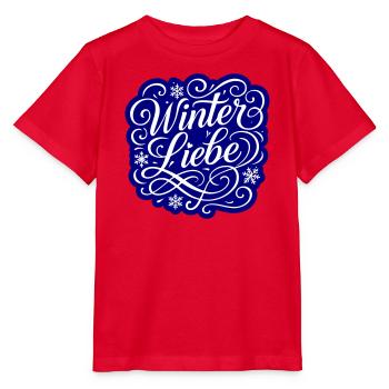 Winter Love Heart Wintery - Stanley/Stella MINI CREATOR Kids’ T-Shirt - red - Front - Jaiden (125cm)