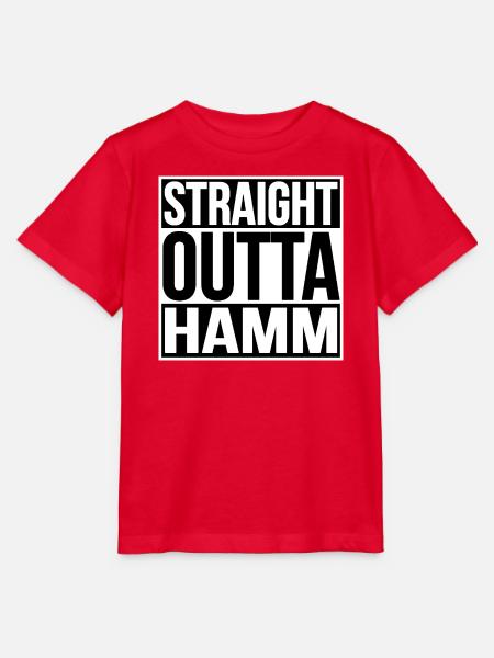 Straight Outta Hamm - Stanley/Stella Kinder T-Shirt MINI CREATOR - Rot